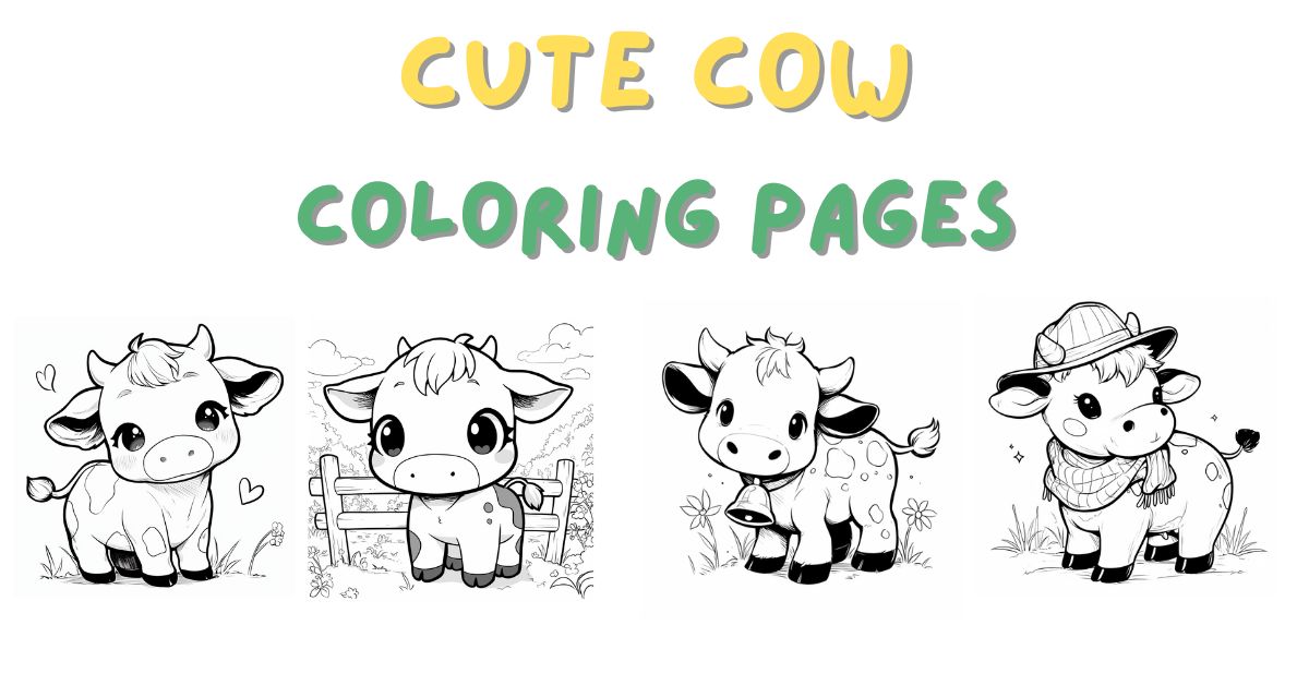 Cute Cow Coloring Pages: Free PDF Printables