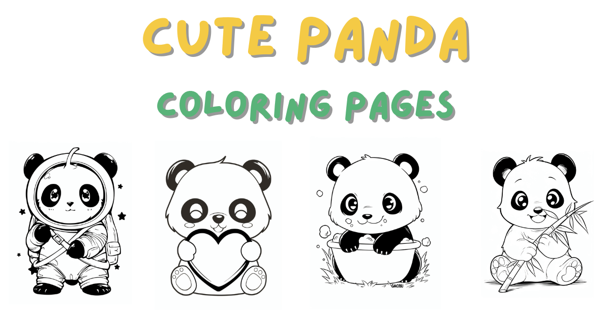 Cute Panda Coloring Pages: Free PDF Printables