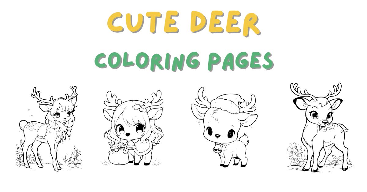 Cute Deer Coloring Pages: Free PDF Printables