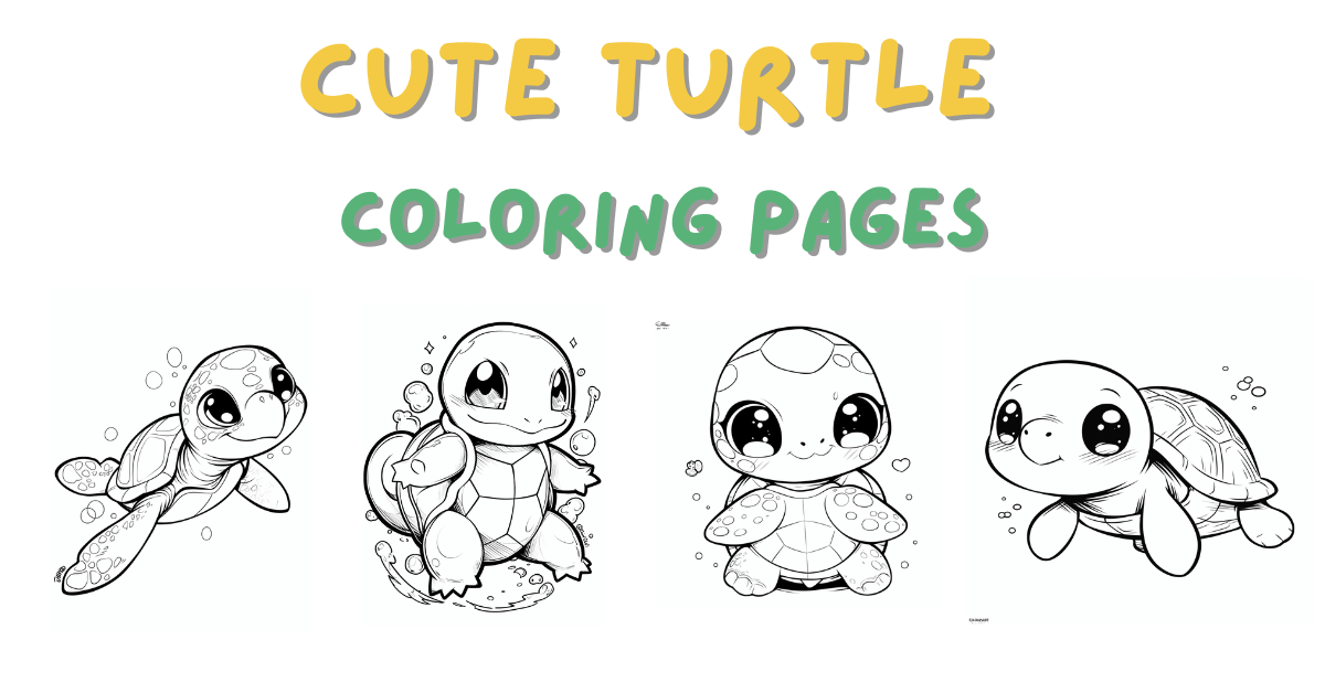 Cute Turtle Coloring Pages: Free PDF Printables