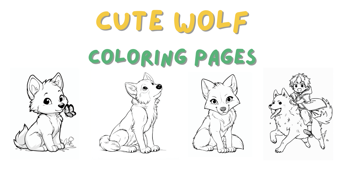 Cute Wolf Coloring Pages: Free PDF Printables