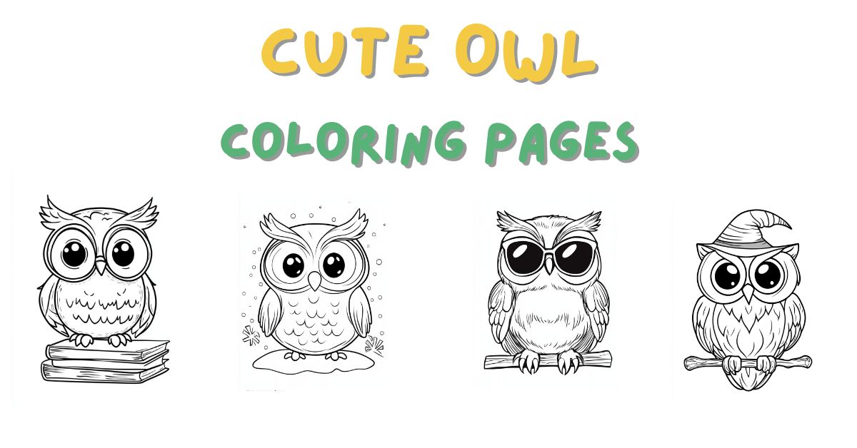 Cute Owl Coloring Pages: Free PDF Printables