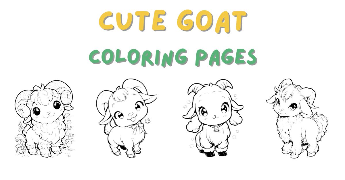 Cute Goat Coloring Pages: Free PDF Printables