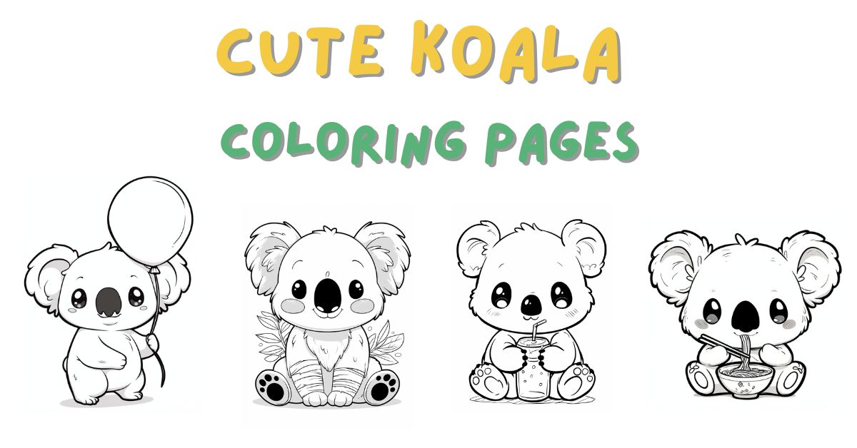 Cute Koala Coloring Pages: Free PDF Printables