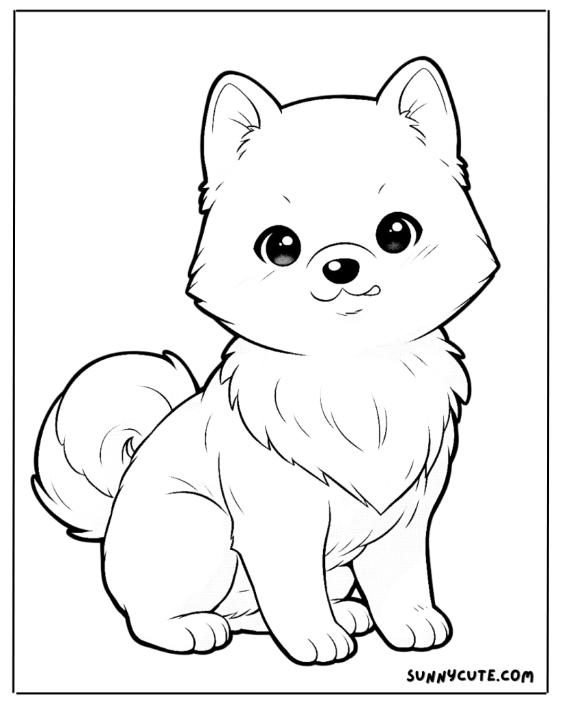 Chiba inu coloring page