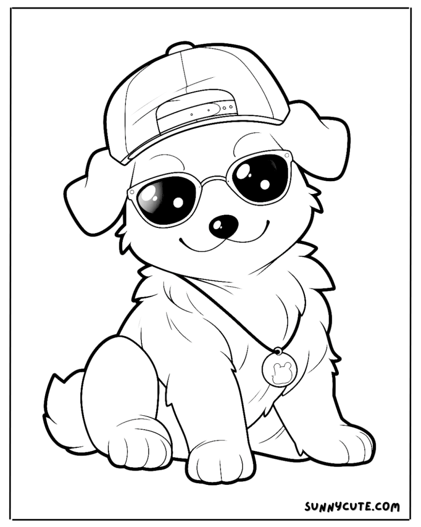 Fashion Dog coloring page