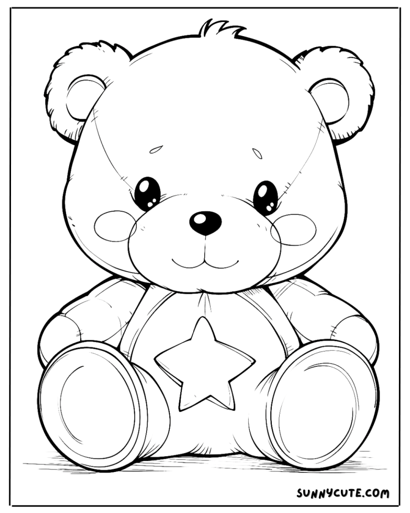 Teddy bear coloring page