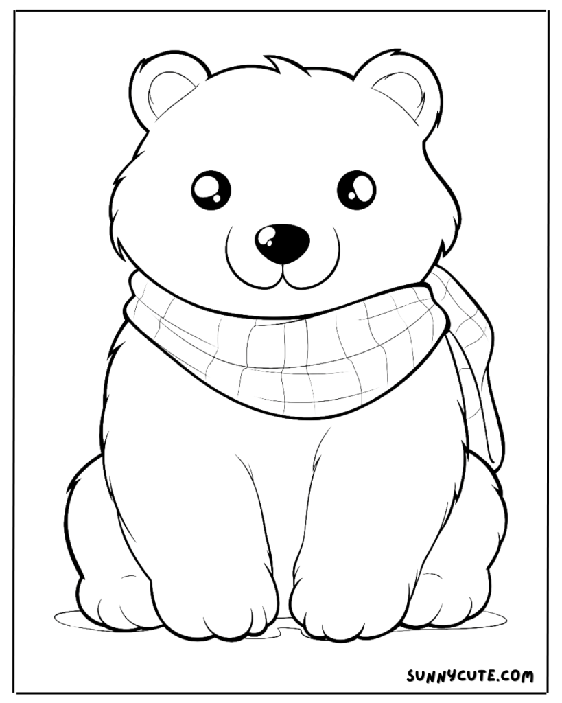 Polar bear coloring page