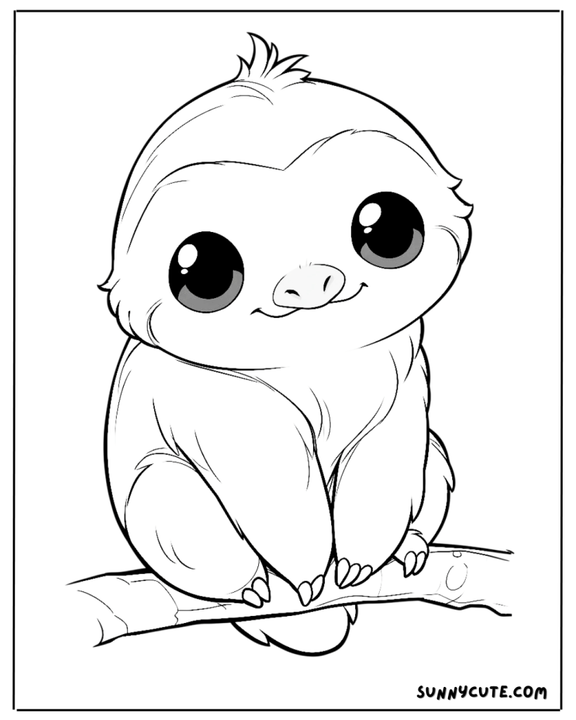 Baby Sloth coloring page