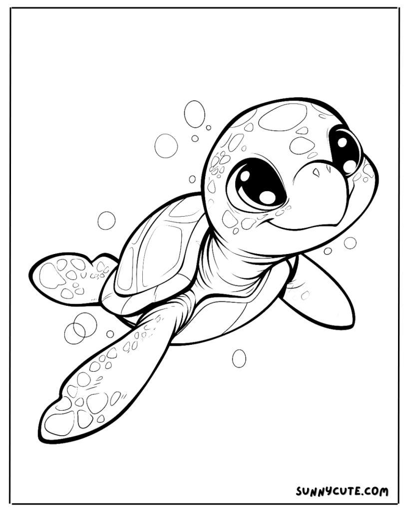 Sea turtle coloring page