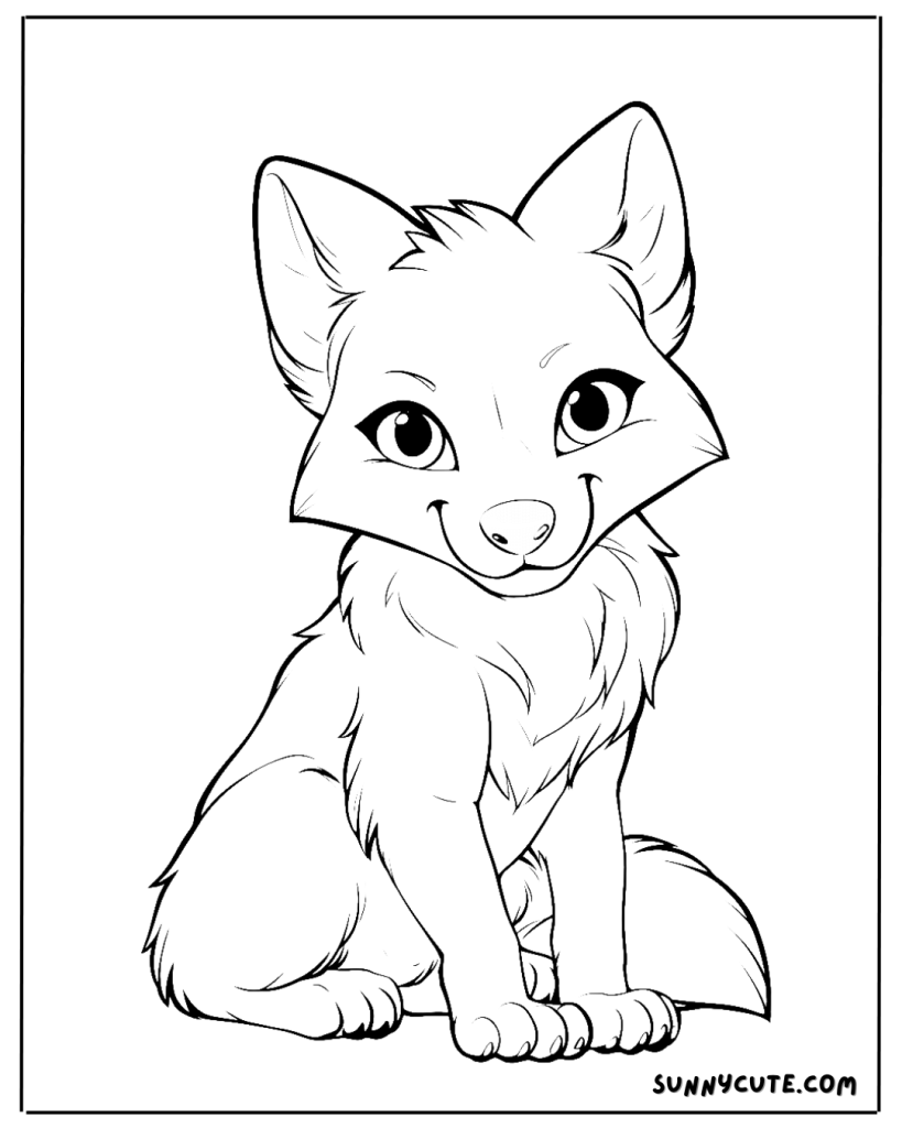 Female wolf coloring page