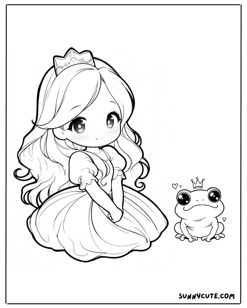 princess and the frog coloring page
