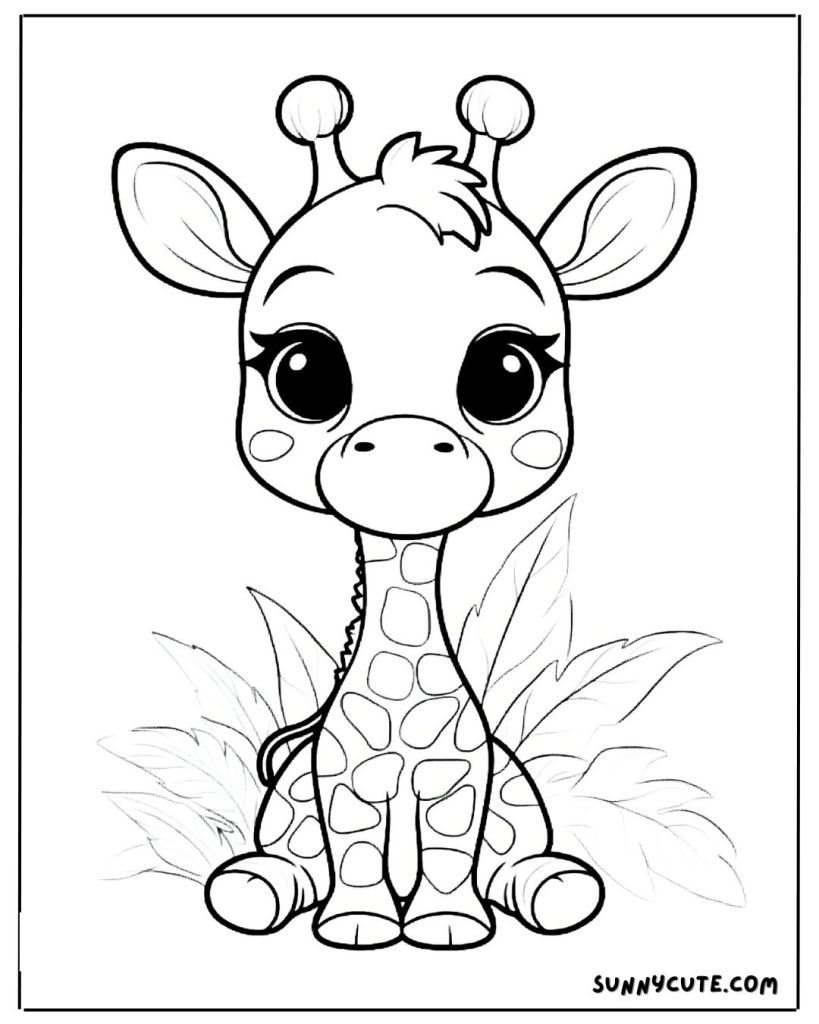 Baby Giraffe coloring page