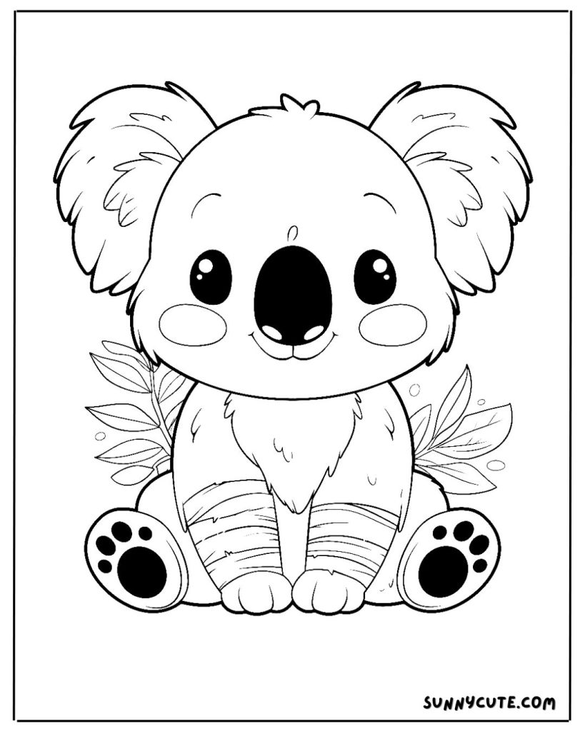 Cute Koala coloring page