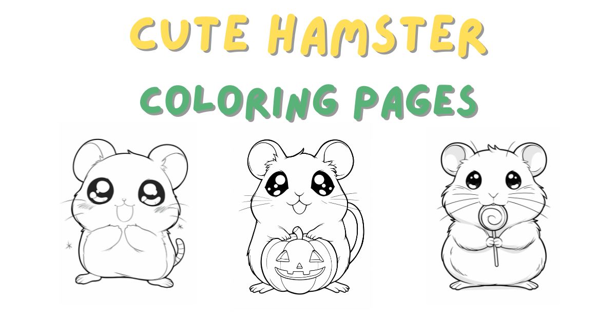 Cute Hamster Coloring Pages: Free PDF Printables