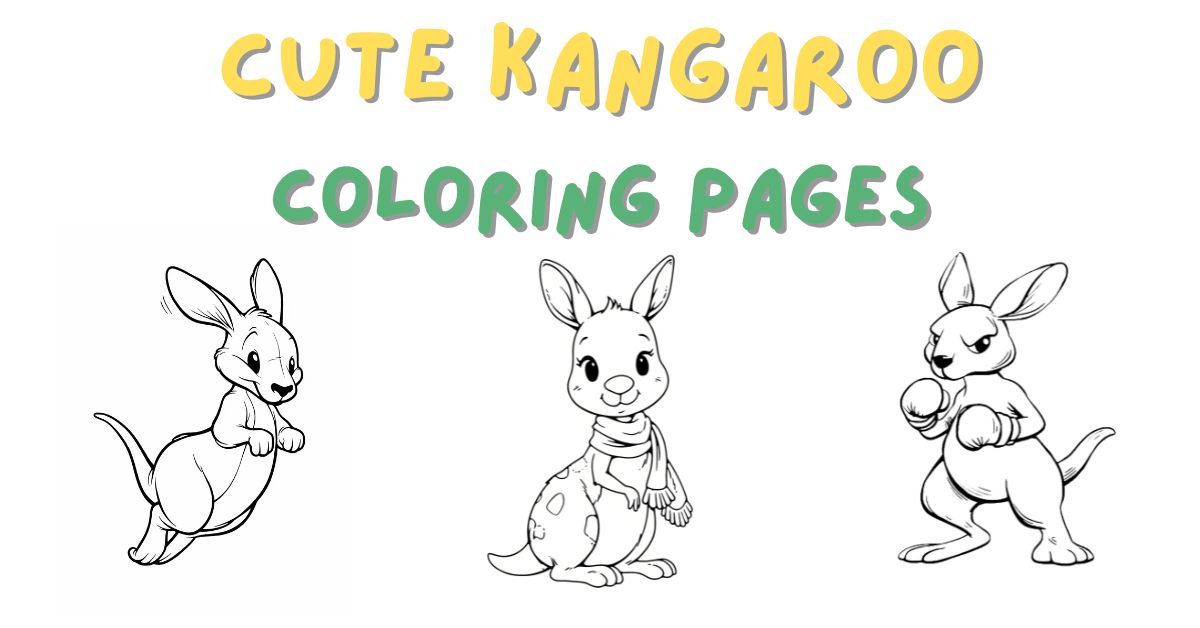 Cute Kangaroo Coloring Pages: Free PDF Printables