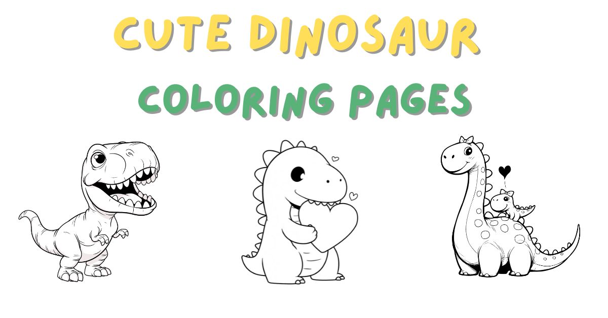 Cute Dinosaur Coloring Pages: Free PDF Printables