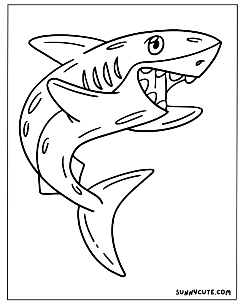 shark coloring page