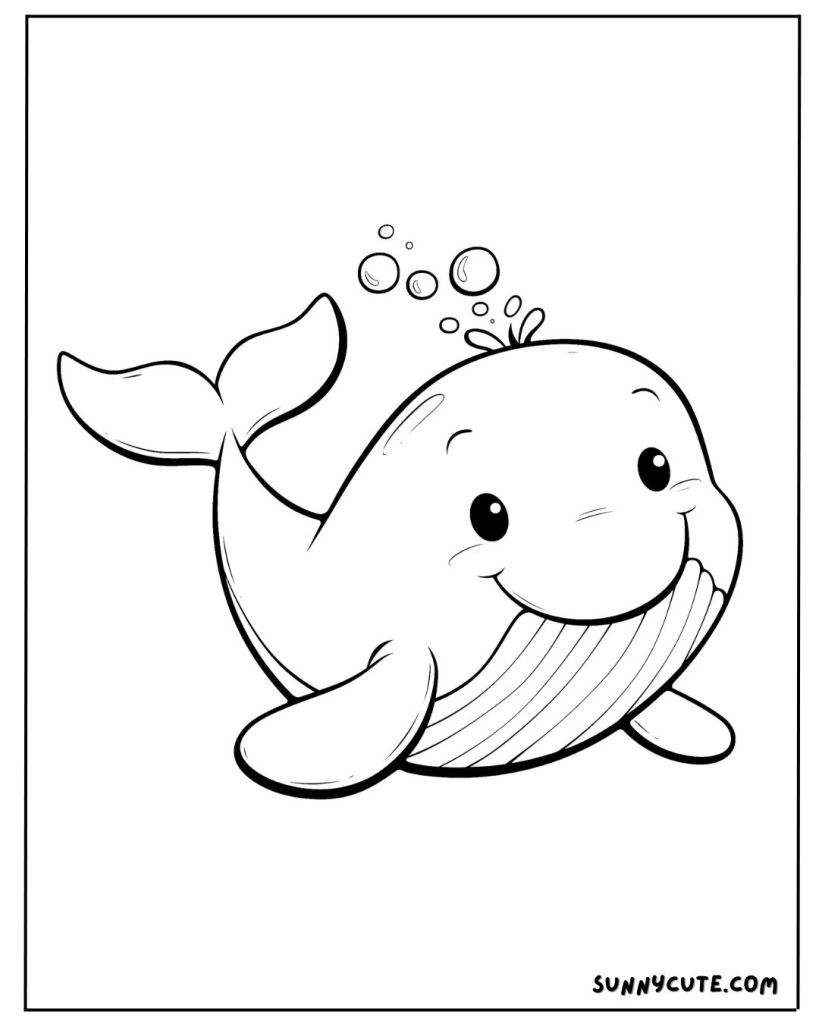 Big Whale Coloring Page