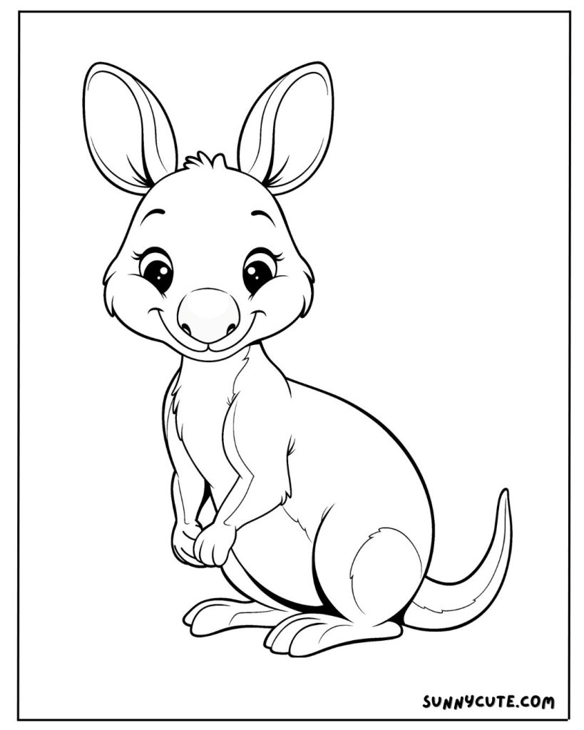 Kangaroo Coloring Page