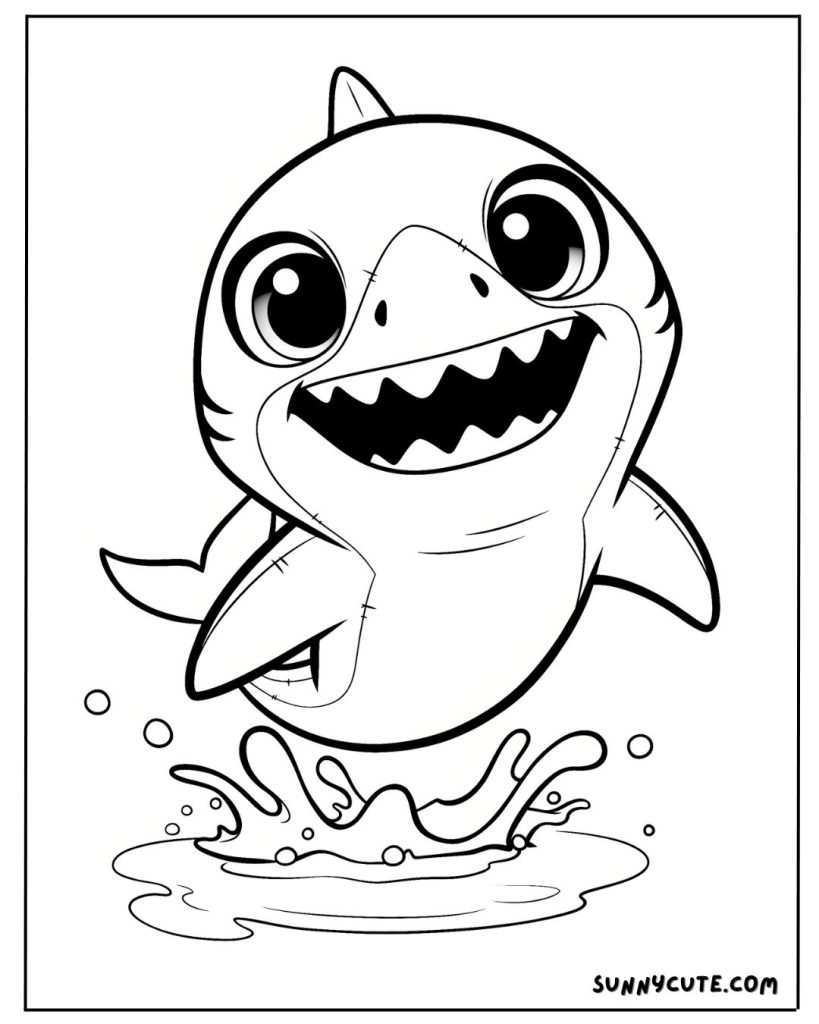 Baby shark coloring page
