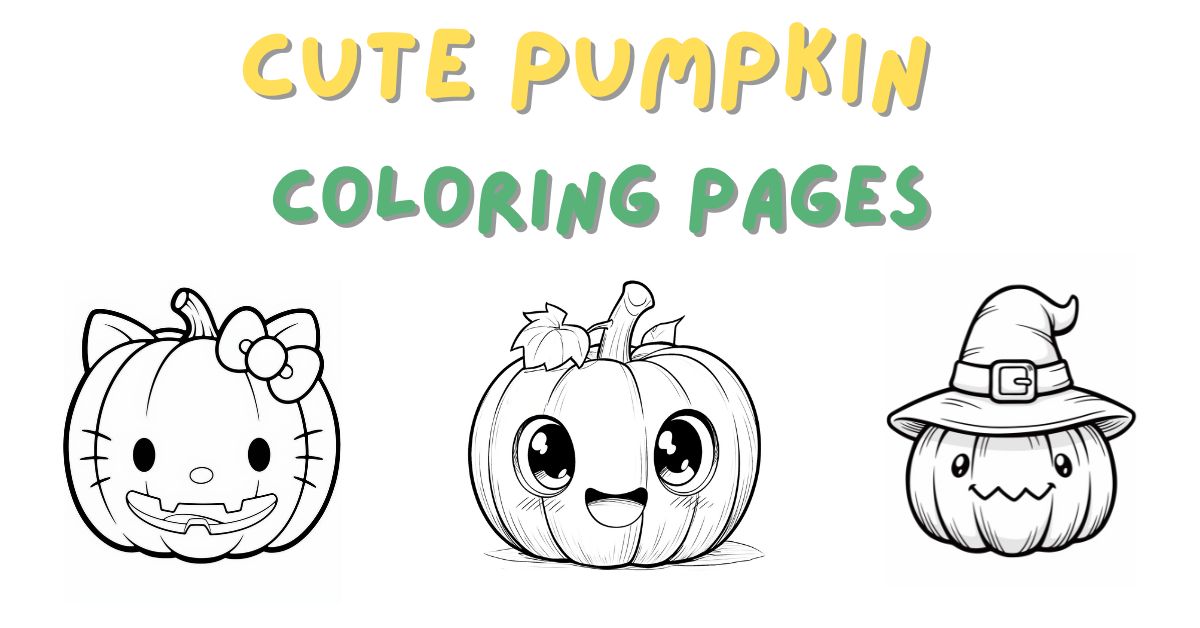 Cute Pumpkin Coloring Pages: Free PDF Printables