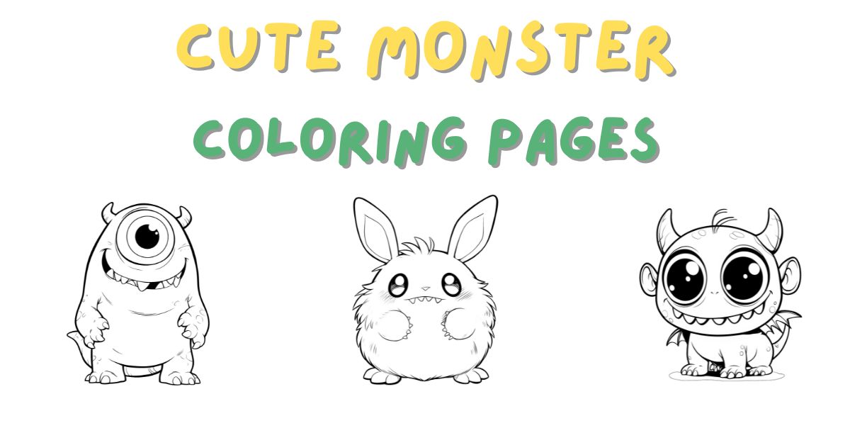 Cute Monster Coloring Pages: Free PDF Printables