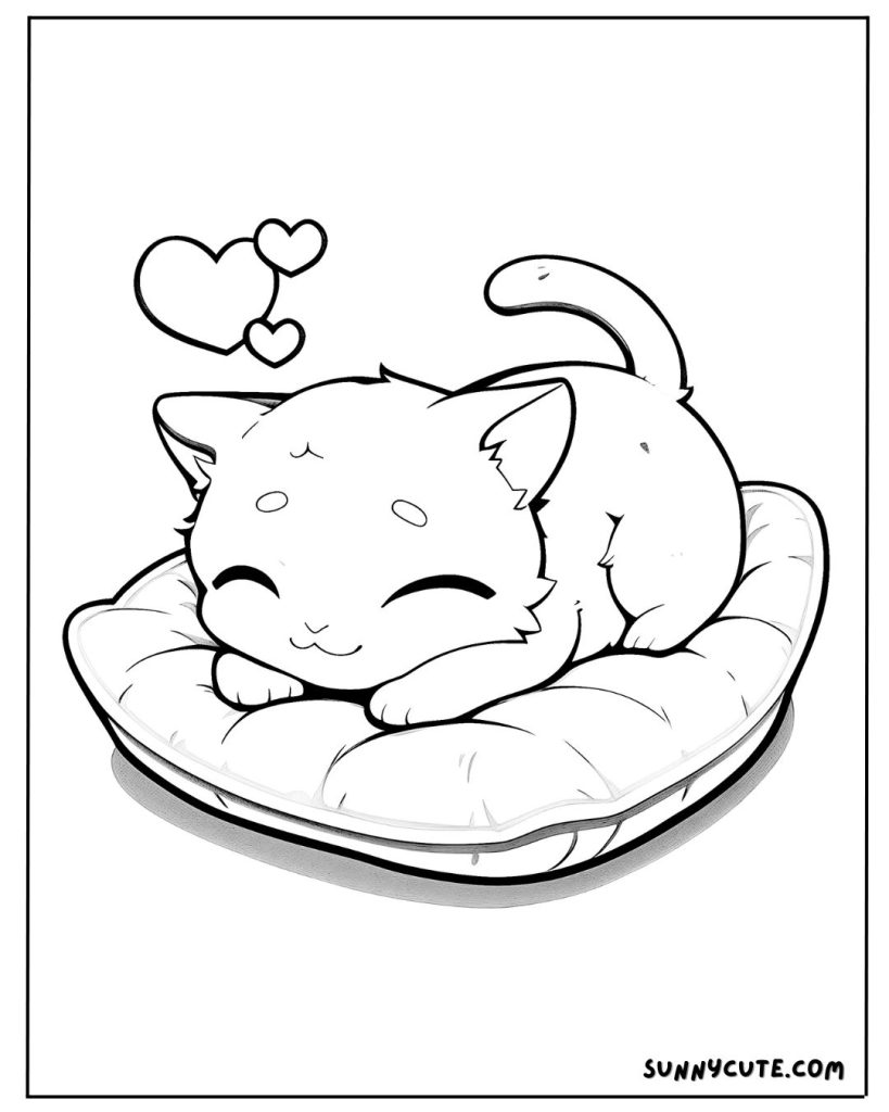 Charming Kitten Coloring Page