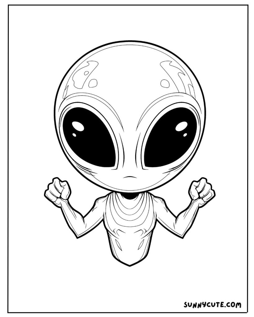 Alien Coloring Page