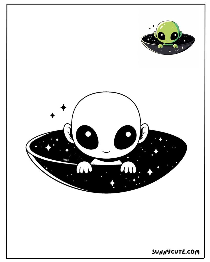 Baby Alien Coloring Page