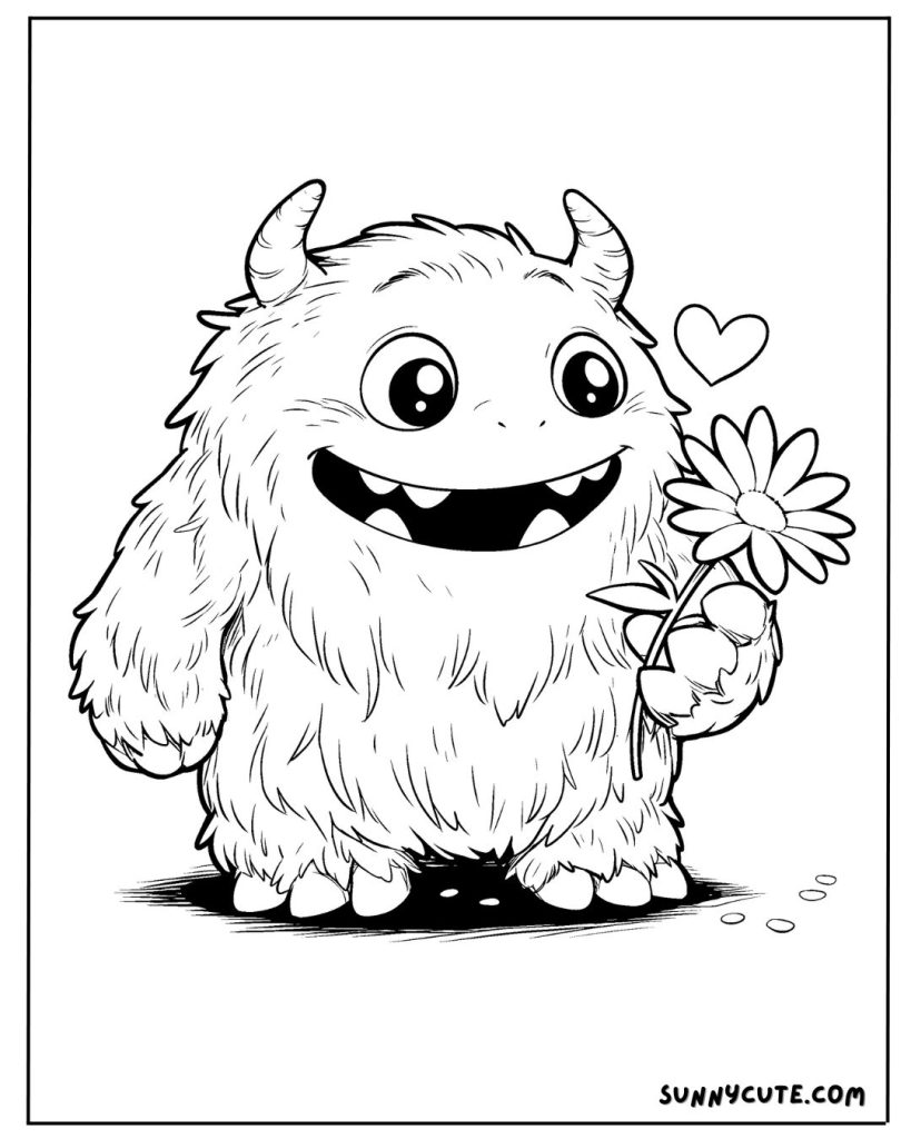 Kawaii Monster Coloring Page