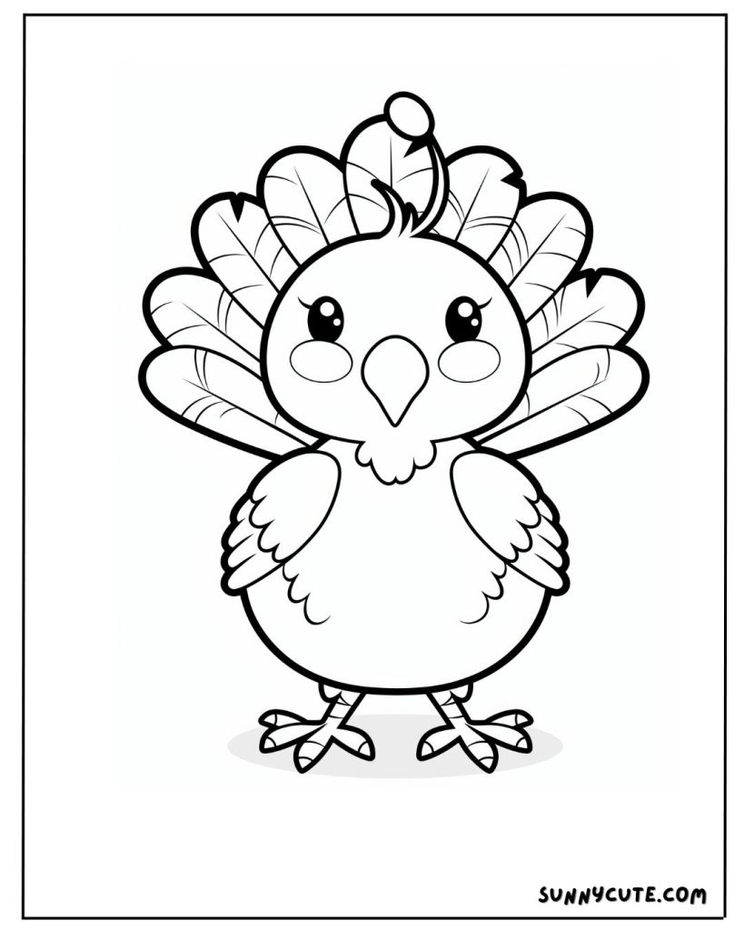 Baby Turkey Coloring Page