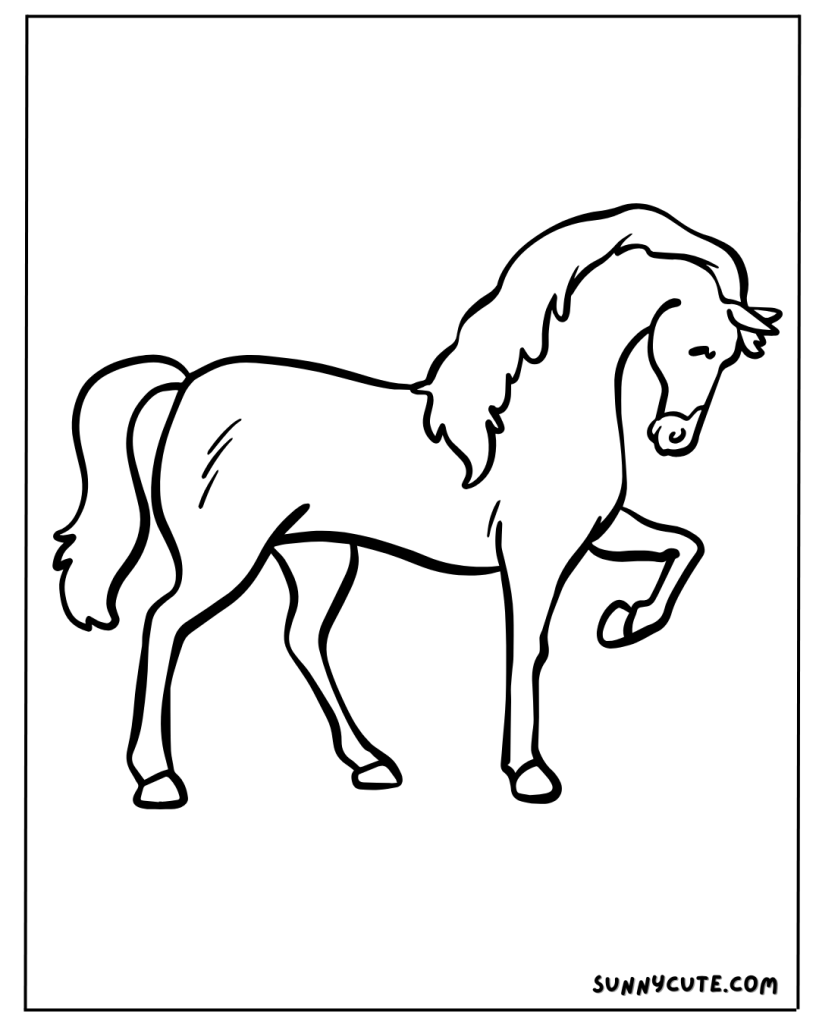 Cute Horse Coloring Page