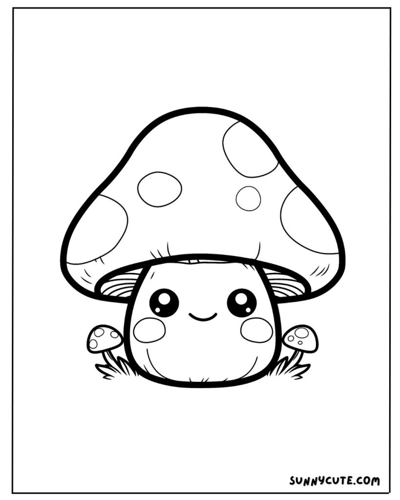 Mushroom Coloring Page