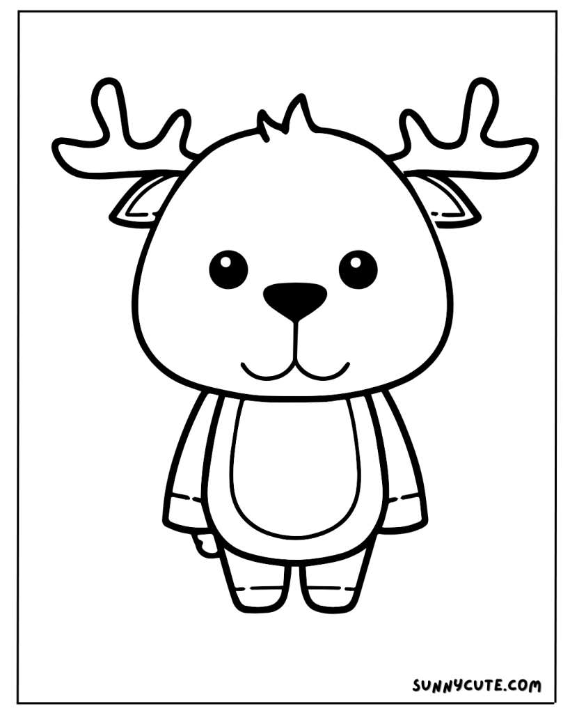 Anime Reindeer Coloring Page