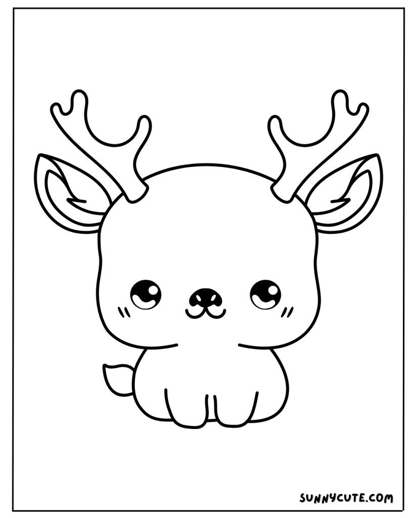 Baby Reindeer Coloring Page