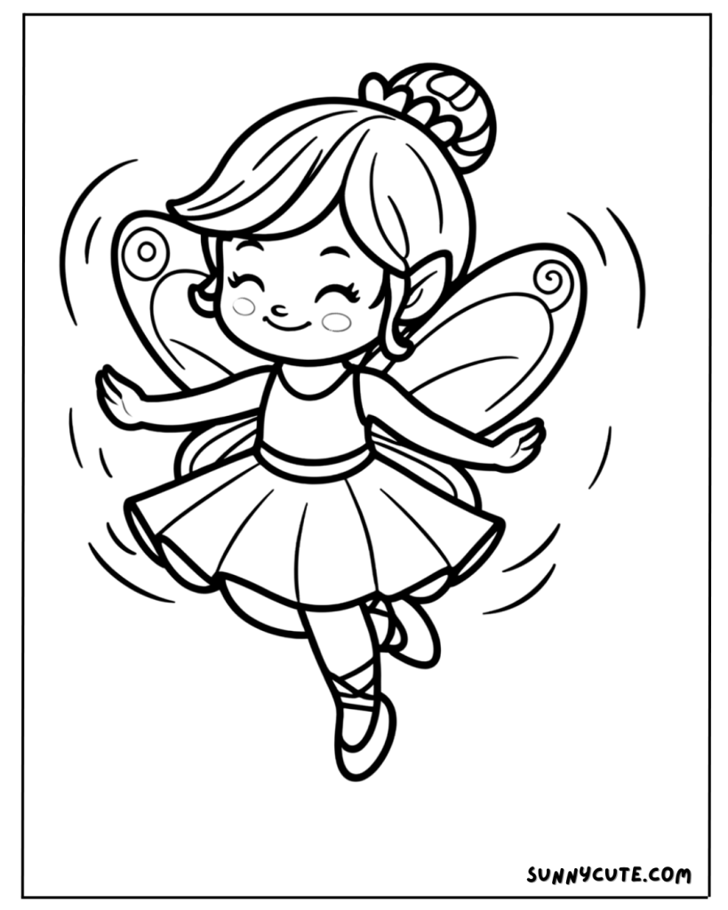 Cute Fairy Coloring Page