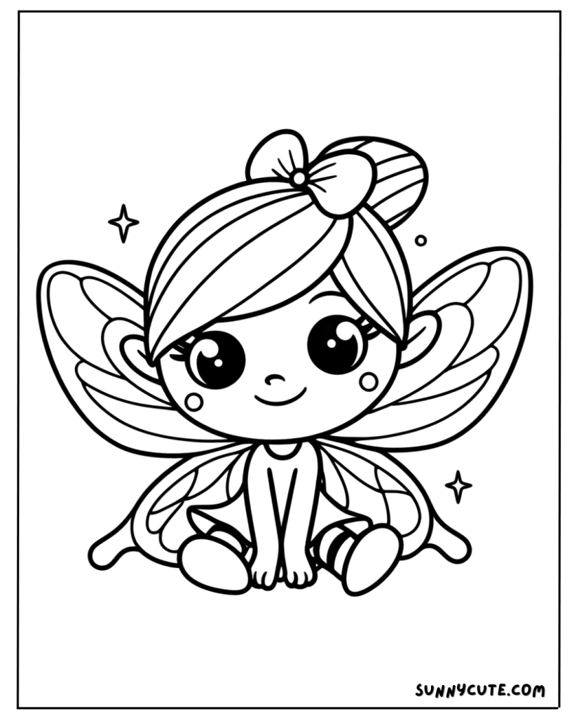 Cute Fairy Coloring Page